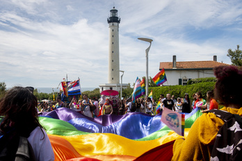 La marche des fiertés a débuté à 16 heures depuis l’esplanade du phare.©Guillaume Fauveau