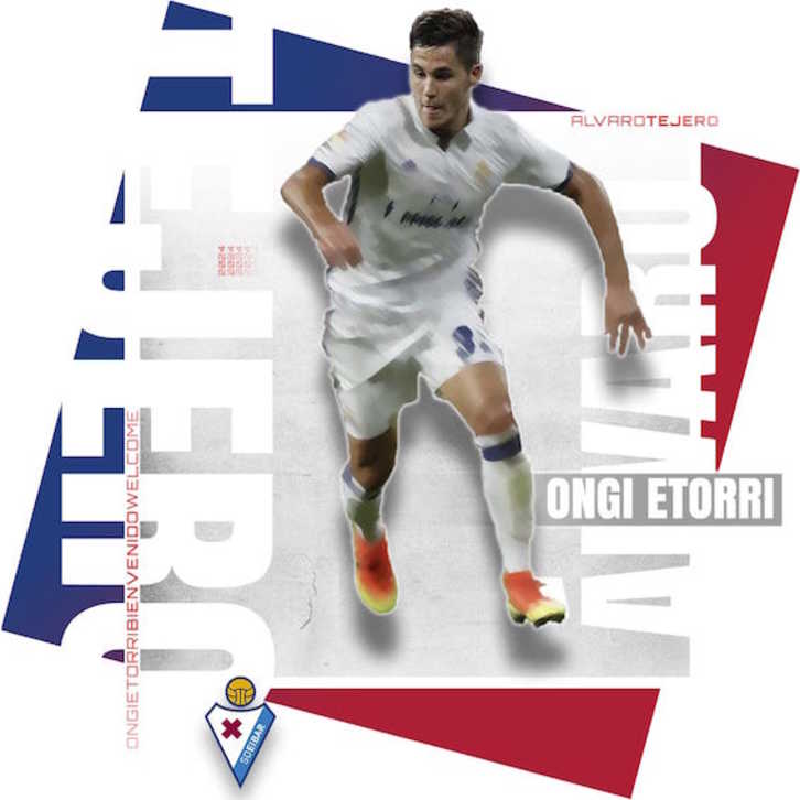 Tejero, en la imagen difundida por el club armero. (@SDEibar)