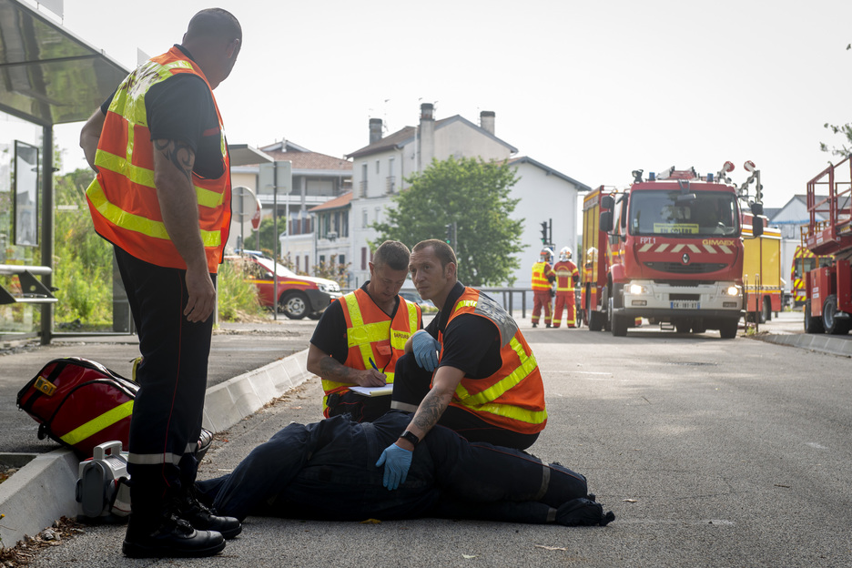 Un conducteur de Tram’bus a appelé les pompiers pour indiquer un "accident" frontal avec une voiture.©Guillaume Fauveau