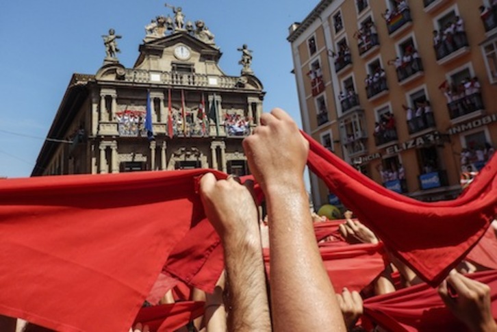 El Txupinazo podrá seguirse en directo desde NAIZ, IRUINDARRA NAIZ e IRUINDARRA TELEBISTA. (Idoia ZABALETA/FOKU)