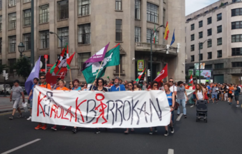 Manifestación en la huelga del 27 de junio. (@LABsindikatua). 