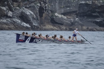Arraun Lagunak, aurreko igandeko estropadan (Aritz LOIOLA / FOKU)
