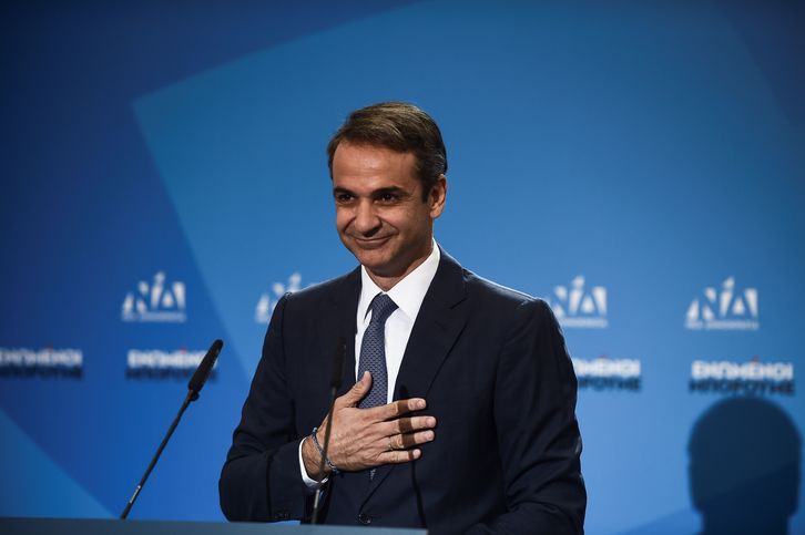 El nuevo primer ministro griego Kyriakos Mitsotakis . (Angelos TZORTZINIS/AFP)