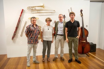 Presentación esta mañana de la exposición en San Telmo. (Gorka RUBIO / FOKU)