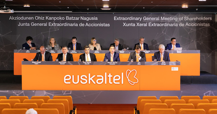 Euskaltel ha reunido en su sede de Derio a la Junta de Accionistas. (EUSKALTEL)
