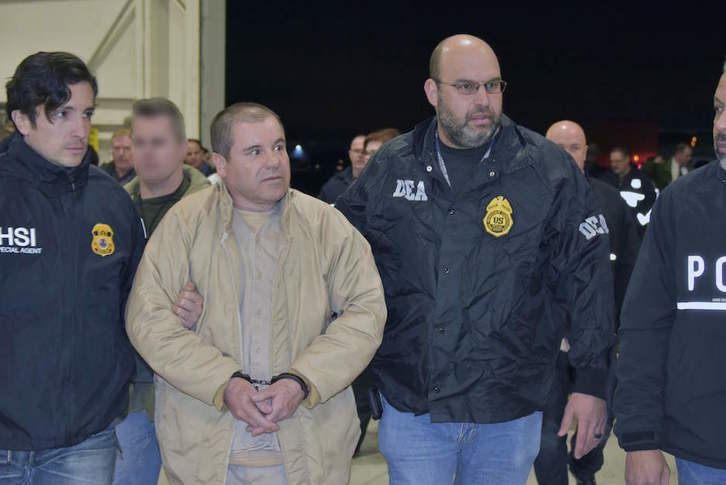 ‘El Chapo’ Guzmán, cuando fue extraditado a EEUU. (AFP)