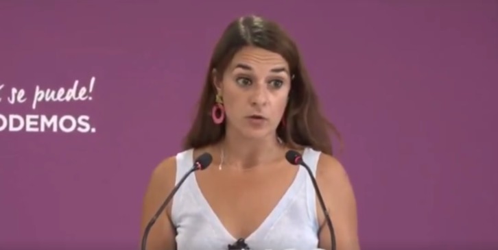 Noelia Vera, portavoz de Unidas Podemos. 