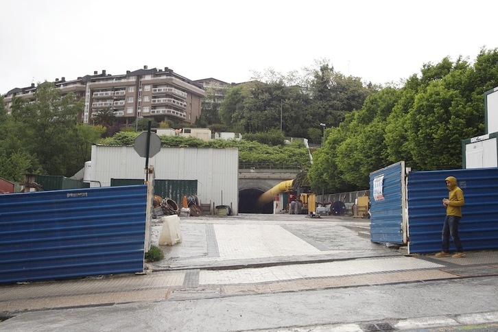 Obras del metro en Donostia, a la altura de Pío Baroja. (Maialen ANDRES | FOKU)