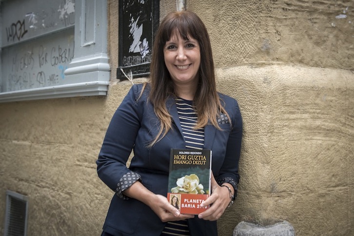 Dolores Redondo presentó en 2017 la traducción al euskara de ‘Todo esto te daré’. (Gorka RUBIO/FOKU)