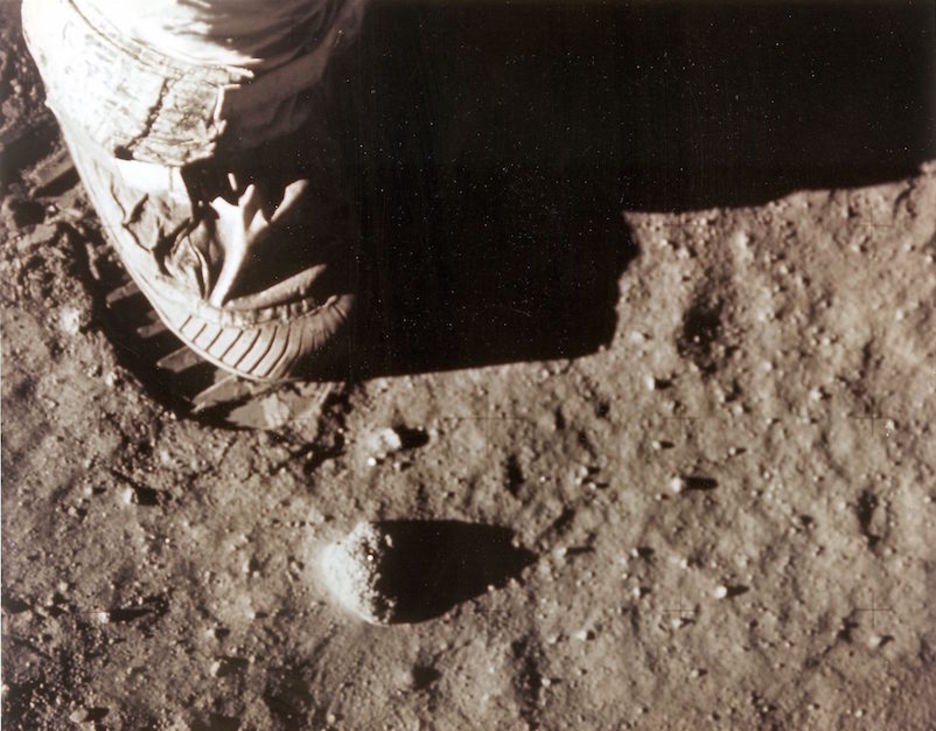 La primera pisada en la Luna. (AFP)