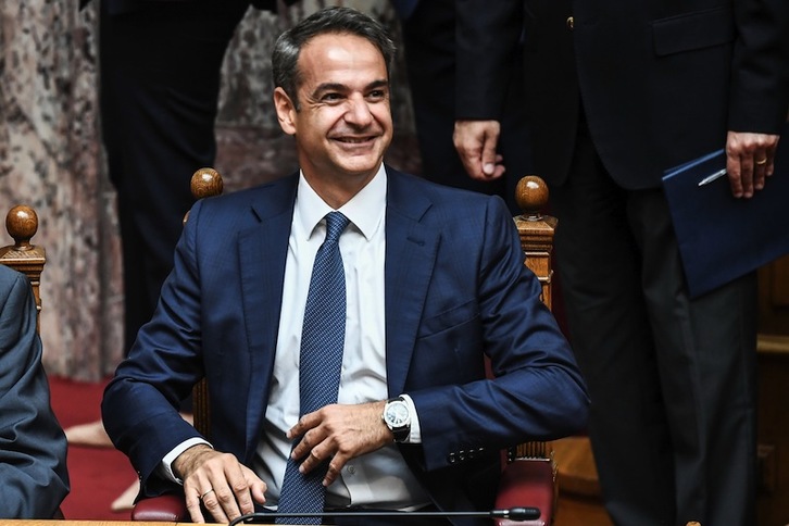 El primer ministro griego, en la constitución del Parlamento. (Aris MESSINIS | AFP)