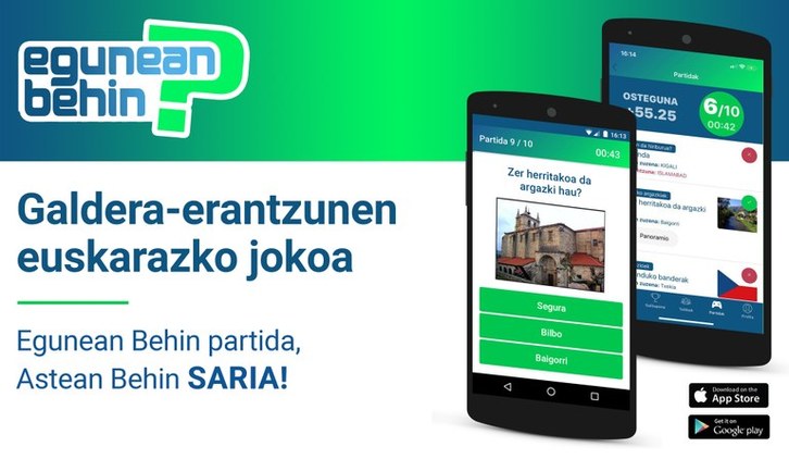 Egunean behin jolasaren irudia.