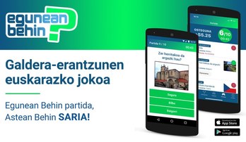 Egunean behin jolasaren irudia.