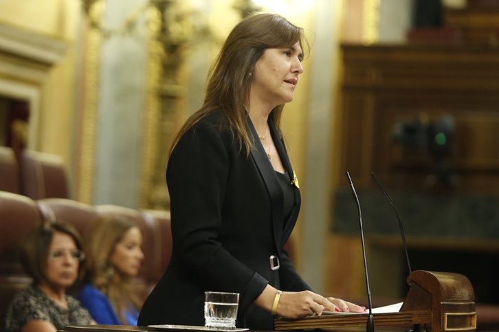 Laura Borràs, en la tribuna del Congreso. (@Congreso_ES)