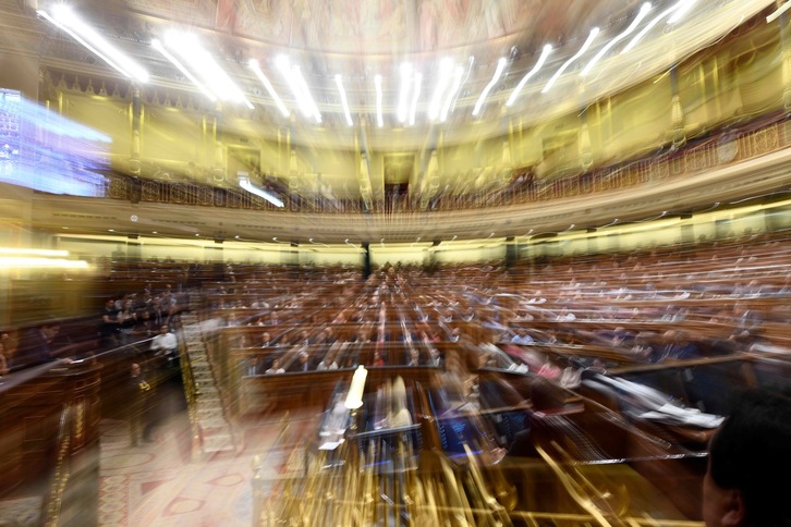 Imagen del pleno en el Congreso. (Oscar DEL POZO/AFP PHOTO)