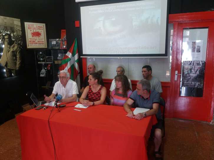 Comparecencia de la Plataforma Vasca Contra el Franquismo.