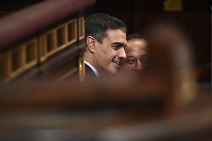 Pedro Sánchez, candidato a la investidura. (Oscar DEL POZO /AFP)