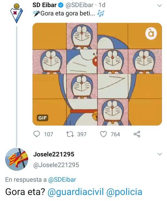 Tuit del Eibar, antes de anunciar el fichaje de Inui.