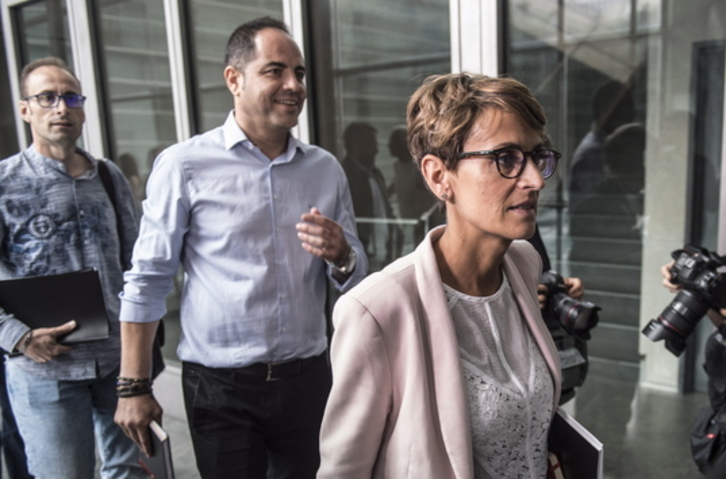 La candidata a la Presidencia de Nafarroa, María Chivite. (Jagoba MANTEROLA/FOKU)