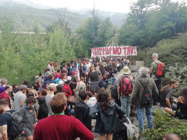 Marcha contra el TAV en Val de Susa. 