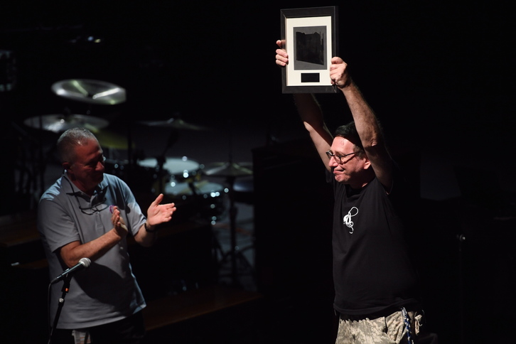 John Zorn recibe el Premio Donostiako Jazzaldia 2019. (Jon URBE / FOKU)