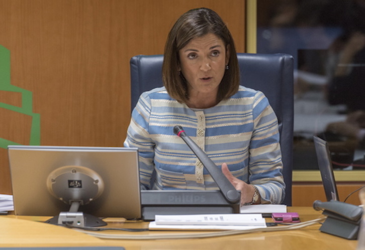 La consejera de Empleo y Políticas Sociales, Beatriz Artolazabal. (Juanan RUIZ/FOKU)