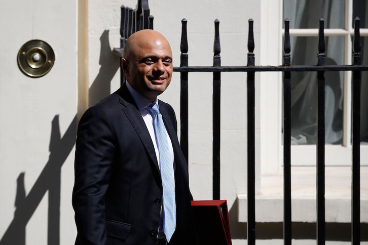 El ministro británico de Economía, Sajid Javid. (TOLGA AKMEN / AFP)