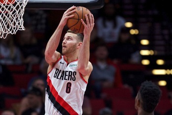 Nik Stauskas, en su última franquicia de la NBA, los Portland Trailblazers. (GARA)
