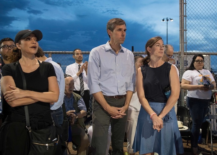 El excongresista O’Rourke ha señalado directamente a Trump en El Paso. (Mark RALSTON | AFP)