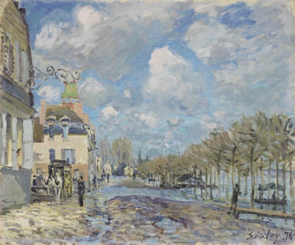 Alfred Sisley. «The Flood at Port-Marly», 1876. Thyssen-Bornemisza Bilduma Fundazioa.