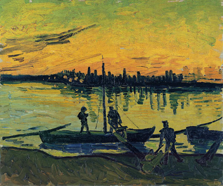Vincent Van Gogh. «Stevedores in Arles», 1888. Thyssen-Bornemisza Bilduma Fundazioa.