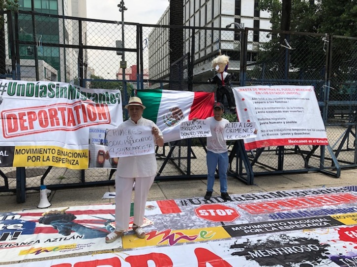 Imagen de la protesta en Ciudad de México. (Alberto PRADILLA)