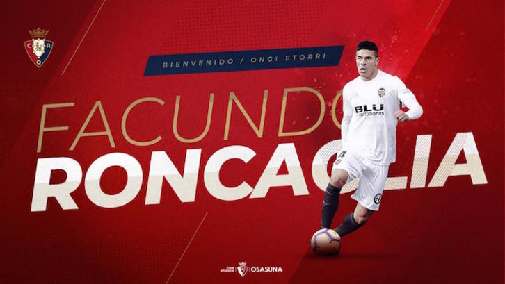 Facundo Roncaglia ya es jugador de Osasuna para esta próxima temporada. (CA OSASUNA)