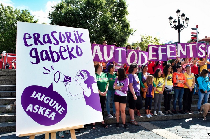 Bilboko Konpartsen agerraldia. (Marisol RAMIREZ/FOKU).