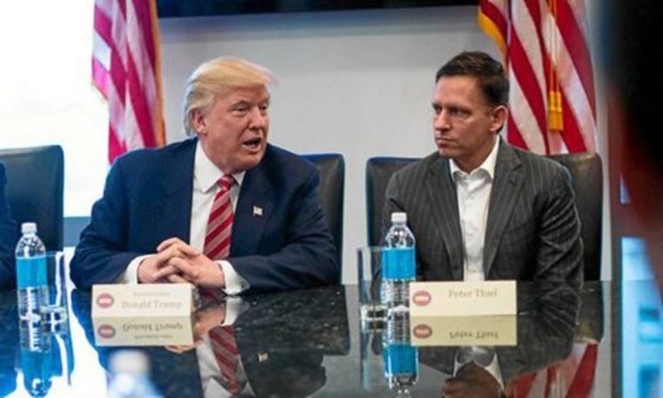 Donald Trump eta Peter Thiel, Palantir-en sortzailea