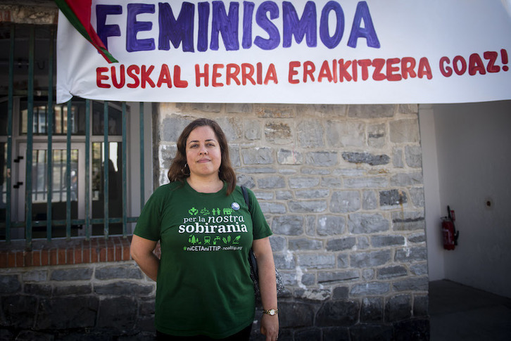 Luciana Ghiotto, de paso ayer en Gazte Gune. Guillaume FAUVEAU