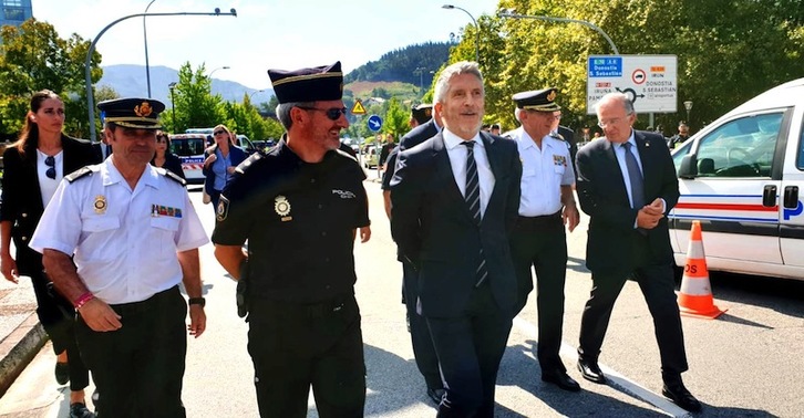 Grande-Marlaska, hoy en la frontera. (Ministerio del Interior)