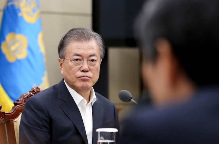 El presidente surcoreano, Moon Jae-in. (YONHAP / AFP)