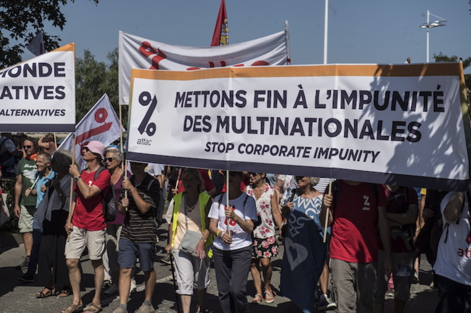 Multinazionalen inpunitatearen aurkako aldarria. (Jagoba MANTEROLA/FOKU)