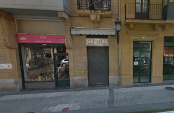 La discoteca Komplot, en la calle Pedro Egaña de Donostia.