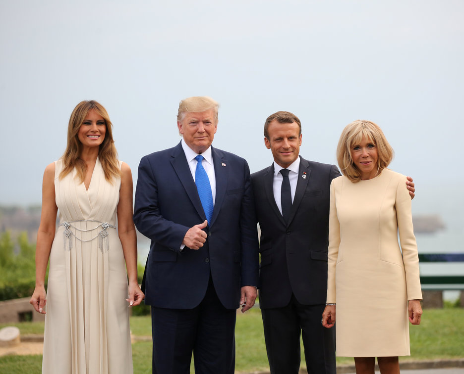 Melania et Donald Trump aux côtés d’Emmanuel et Brigitte Macron. © Jean-Daniel CHOPIN/MEDIABASK Melania et Donald Trump aux côtés d’Emmanuel et Brigitte Macron. © Jean-Daniel CHOPIN/MEDIABASK