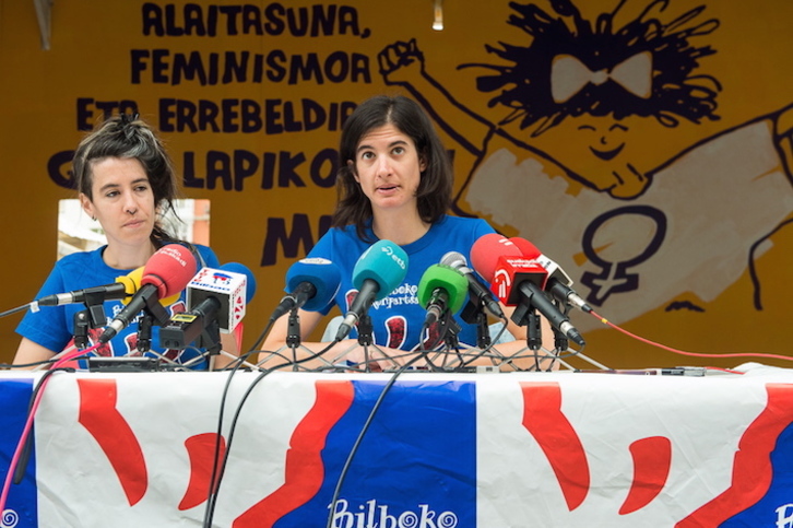 Rueda de prensa de Bilboko Konpartsak. (Monika DEL VALLE/FOKU)