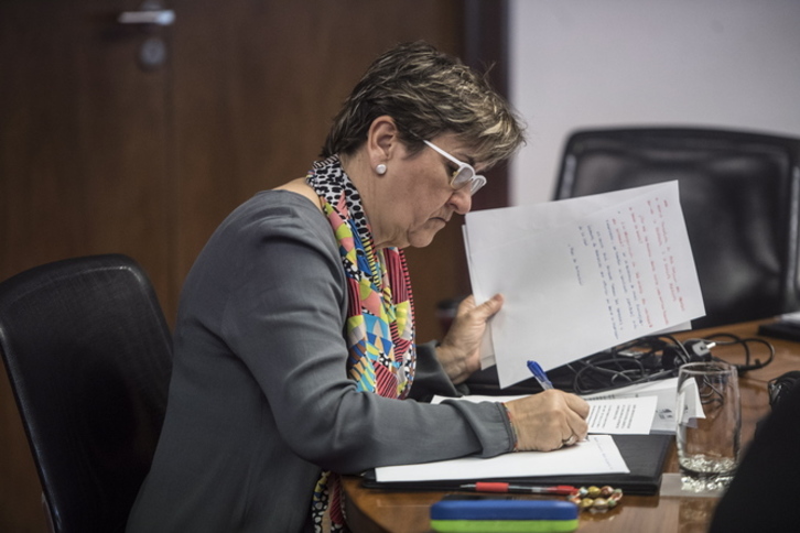 Marisa de Simón ha defendido la propuesta planteada por I-E sobre la asignatura de religión. (Jagoba MANTEROLA/FOKU)