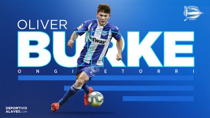 Imagen con la que el Alavés le ha dado la bienvenida a Oliver Burke. (DEPORTIVO ALAVÉS)