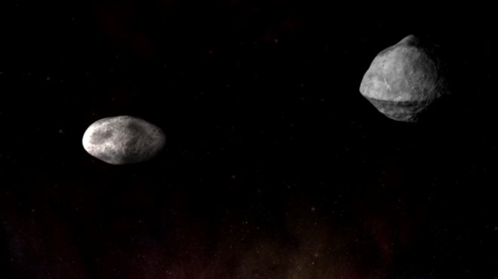 El asteroide binario Dydimos es el objetivo de la NASA y la ESA para ser desviado. (NASA)