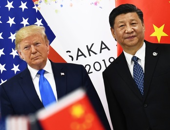 Donald Trump y Xi Jinping, en la cumbre del G20 que se celebró en junio en Japón. (Brendan SMIALOWSKI | AFP)