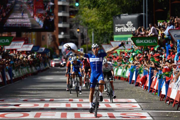 Gilbert ha sido el más rápido entre los más rápidos. (Oscar DEL POZO/AFP)