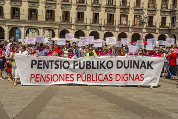 Los pensionistas de Araba retomarán las movilizaciones el próximo lunes (Jaizki FONTANEDA I FOKU)