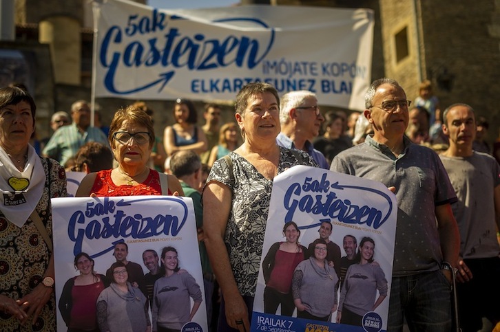 Una de las movilizaciones anteriores contra este juicio, en Gasteiz. (Jaizki FONTANEDA | FOKU)