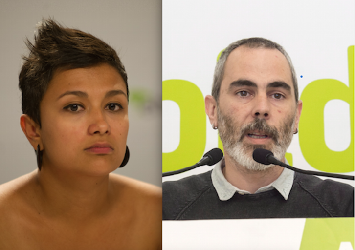 Diana Urrea e Ibon San Saturnino, nuevos parlamentarios de EH BIldu. (NAIZ)